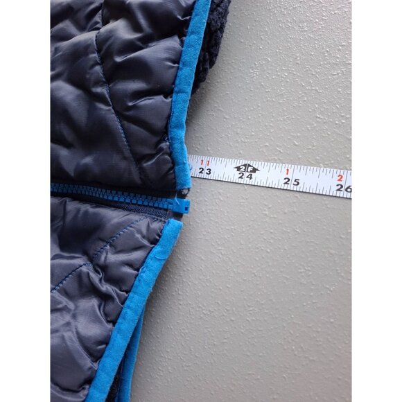 Eddie Bauer Youth Hooded Jacket L 14/16 Blue Ombre Reversible Sherpa Puffer - Picture 9 of 9
